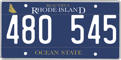 RI license plate 480545