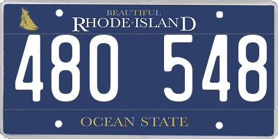 RI license plate 480548