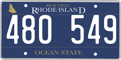 RI license plate 480549