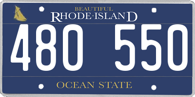 RI license plate 480550