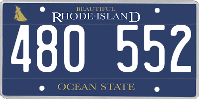 RI license plate 480552