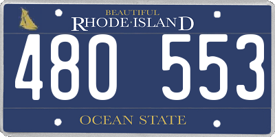 RI license plate 480553