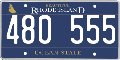 RI license plate 480555