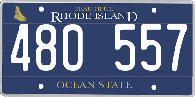 RI license plate 480557