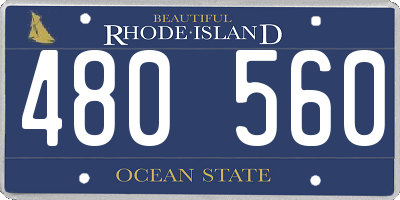RI license plate 480560