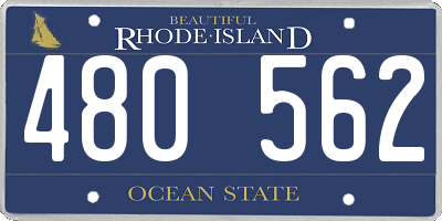 RI license plate 480562