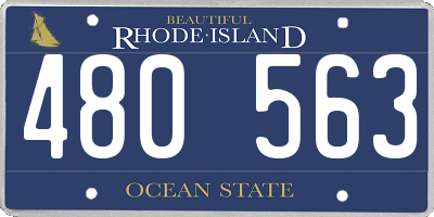 RI license plate 480563
