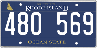 RI license plate 480569