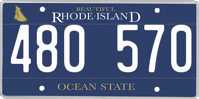 RI license plate 480570