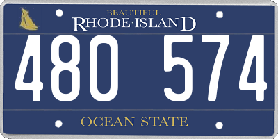 RI license plate 480574