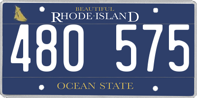 RI license plate 480575