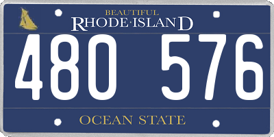 RI license plate 480576