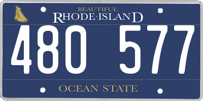 RI license plate 480577