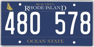 RI license plate 480578