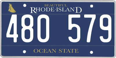RI license plate 480579