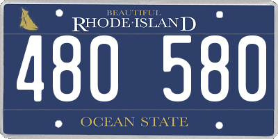 RI license plate 480580