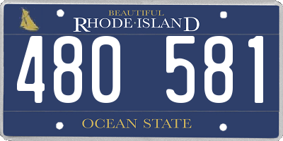 RI license plate 480581