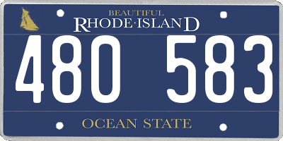 RI license plate 480583