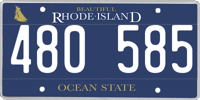 RI license plate 480585