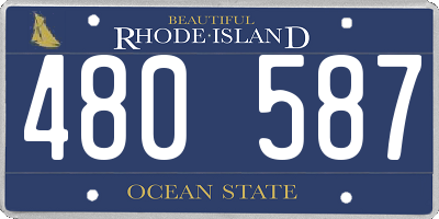 RI license plate 480587