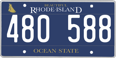 RI license plate 480588
