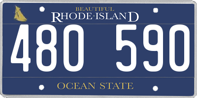 RI license plate 480590
