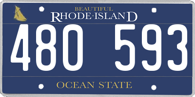 RI license plate 480593