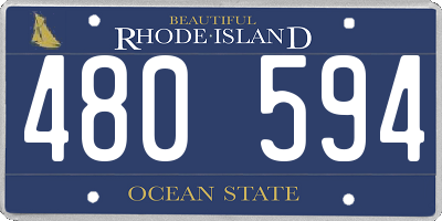 RI license plate 480594