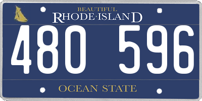 RI license plate 480596
