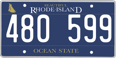 RI license plate 480599