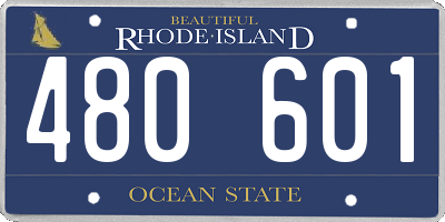 RI license plate 480601