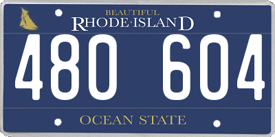 RI license plate 480604