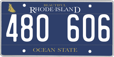RI license plate 480606
