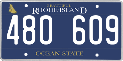 RI license plate 480609