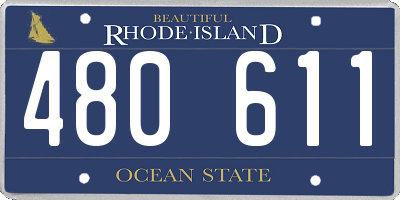 RI license plate 480611