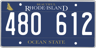 RI license plate 480612