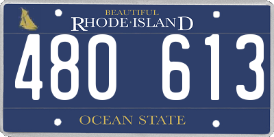 RI license plate 480613