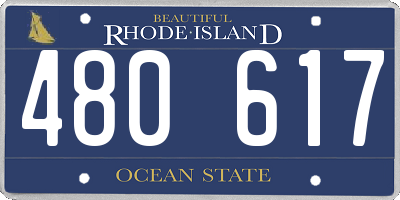 RI license plate 480617