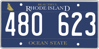 RI license plate 480623