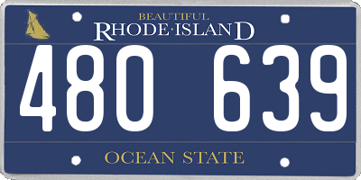 RI license plate 480639