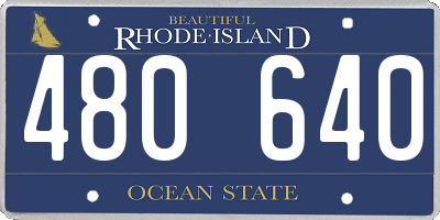 RI license plate 480640