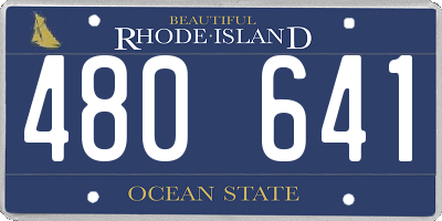 RI license plate 480641
