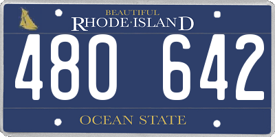 RI license plate 480642