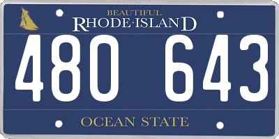 RI license plate 480643