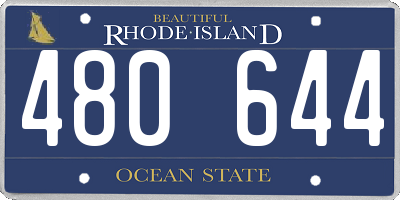 RI license plate 480644