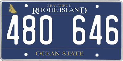 RI license plate 480646