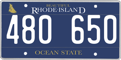 RI license plate 480650