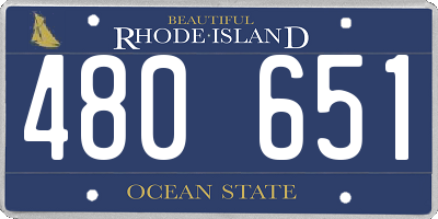 RI license plate 480651