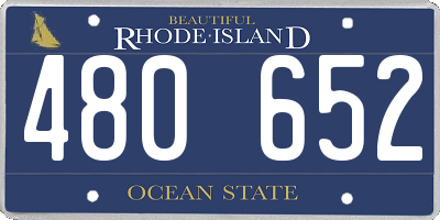 RI license plate 480652