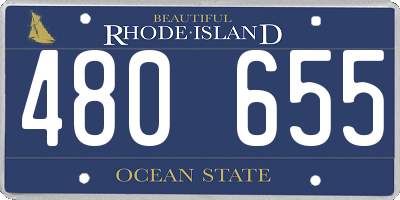 RI license plate 480655